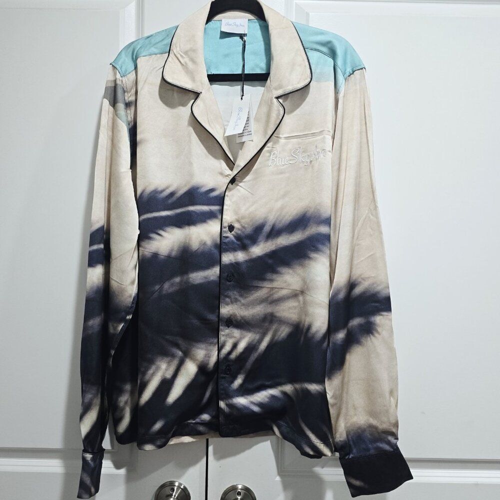 Blue Sky Inn - L Men's Oversized Pool Shadow Long Sleeve Shirt Italy $460‎
